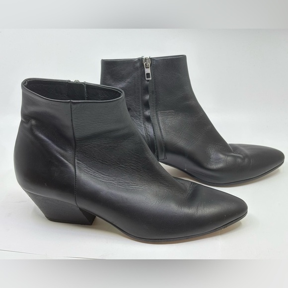 Vince Black “Vaughn” Leather Booties size 10 - Picture 3 of 11